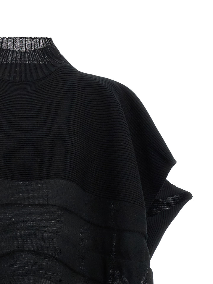 Issey Miyake Moving Knit Top - Nero | ad3aad3dc9debebbb76a482ab6d875d55868f6dc