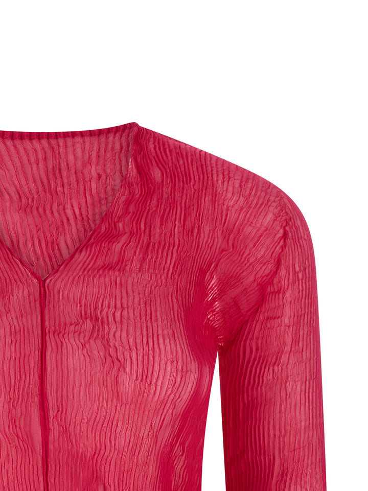 Issey Miyake Chiffon Twist 1 Top - Fucsia | 5fcaa126d22afd0ea0315e46cec05589dd0430fe