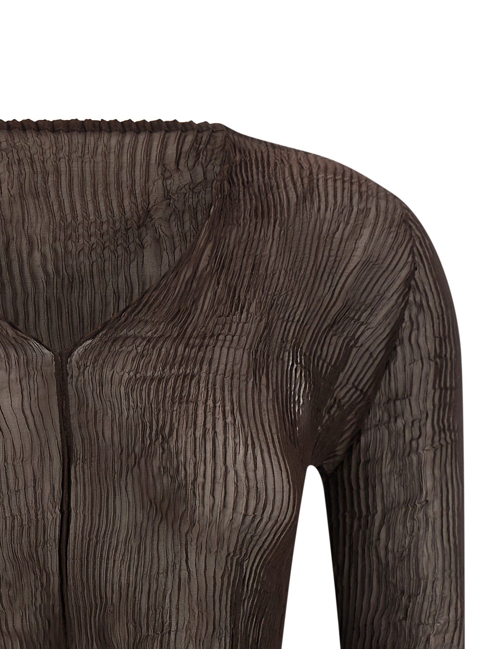 Issey Miyake Chiffon Twist 1 Brown Top | Wanan Luxury