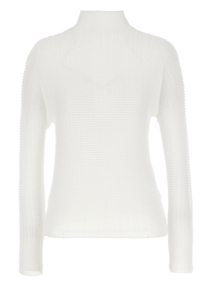Issey Miyake Wooly Pleats Maglioni - Bianco | 33b9091f2a59ea43e93a230685ef35a7f5d23e84