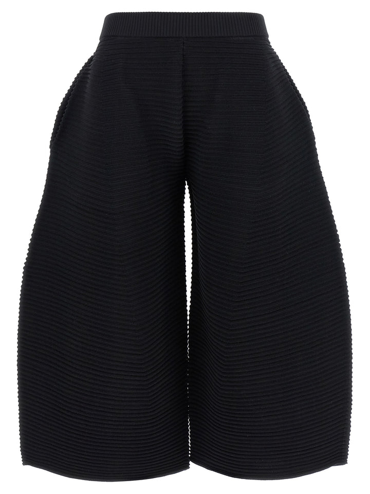 Issey Miyake Corrugated Knit Pantaloni - Nero | 19028a2e3c23714a22cd51d22a3456065954e7e8
