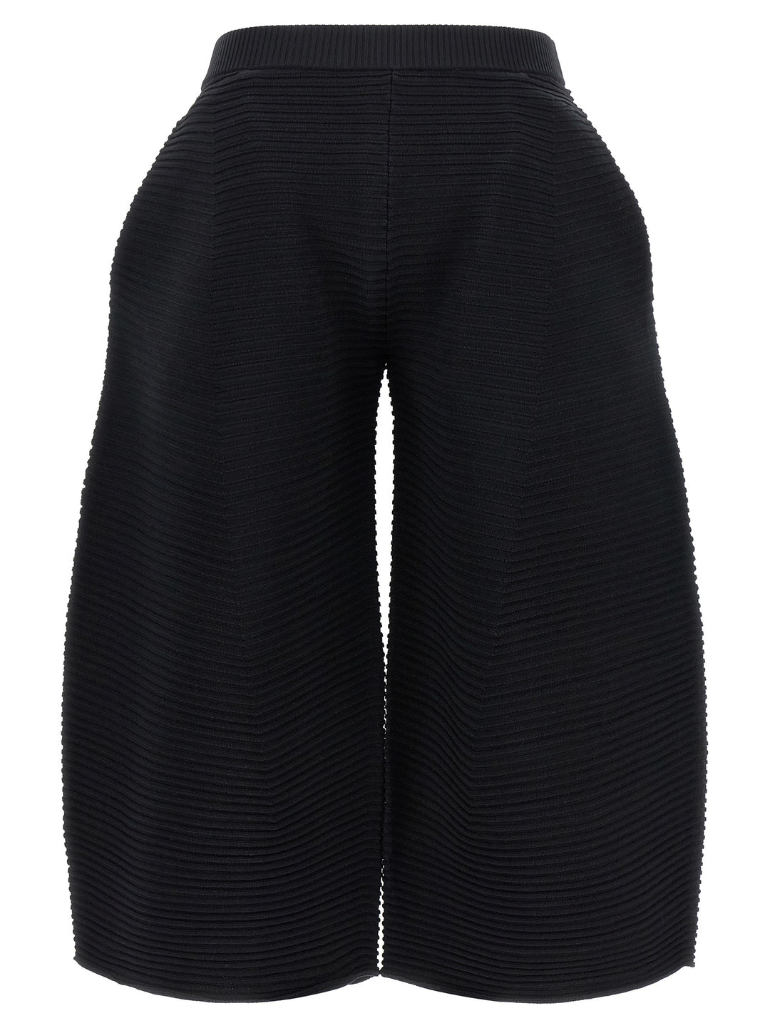 Issey Miyake Corrugated Knit Pantaloni - Nero | eaa8345f5b452ad349cadd2bed950c18d3855e64