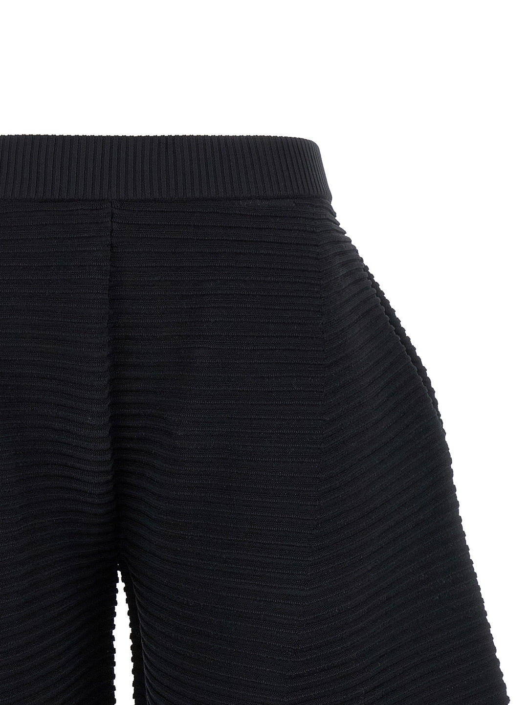 Issey Miyake Corrugated Knit Pantaloni - Nero | 88d490a14a0ddfe2e3fce8b3645ac9e03227da7c