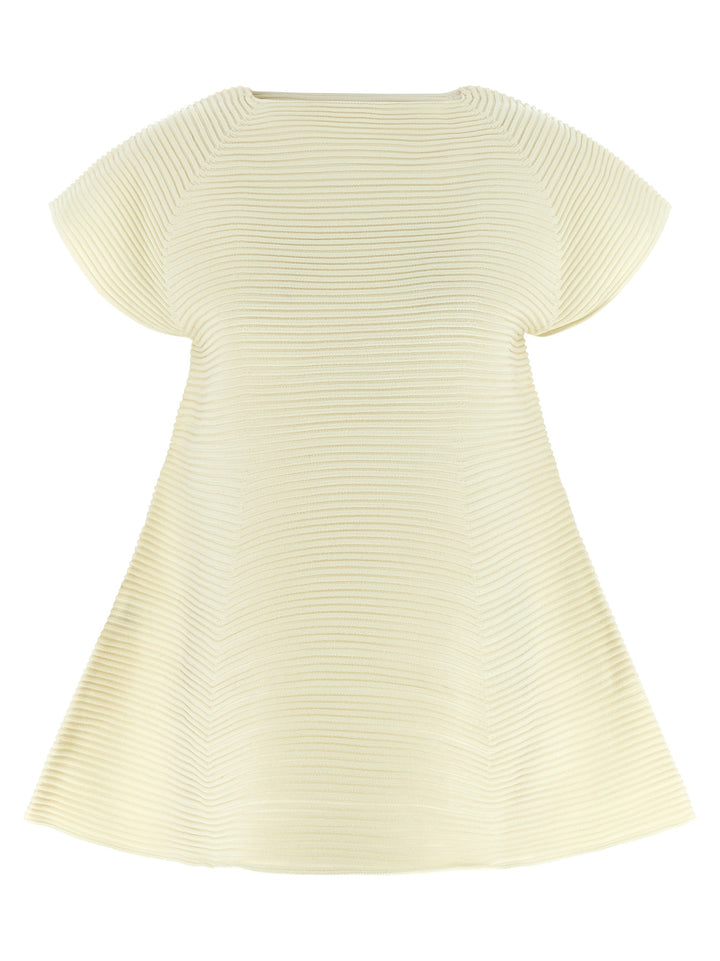 Issey Miyake Corrugated Knit Abiti - Giallo | 509f01a4b464f8ec555c7d3ed1ecfb165774afa0