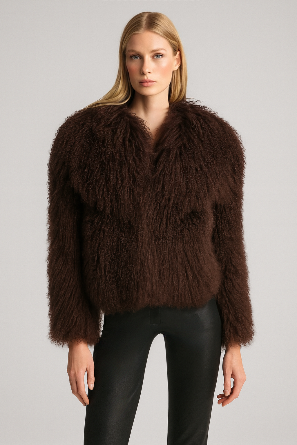 Cappotto Loyenne marrone in mongolia