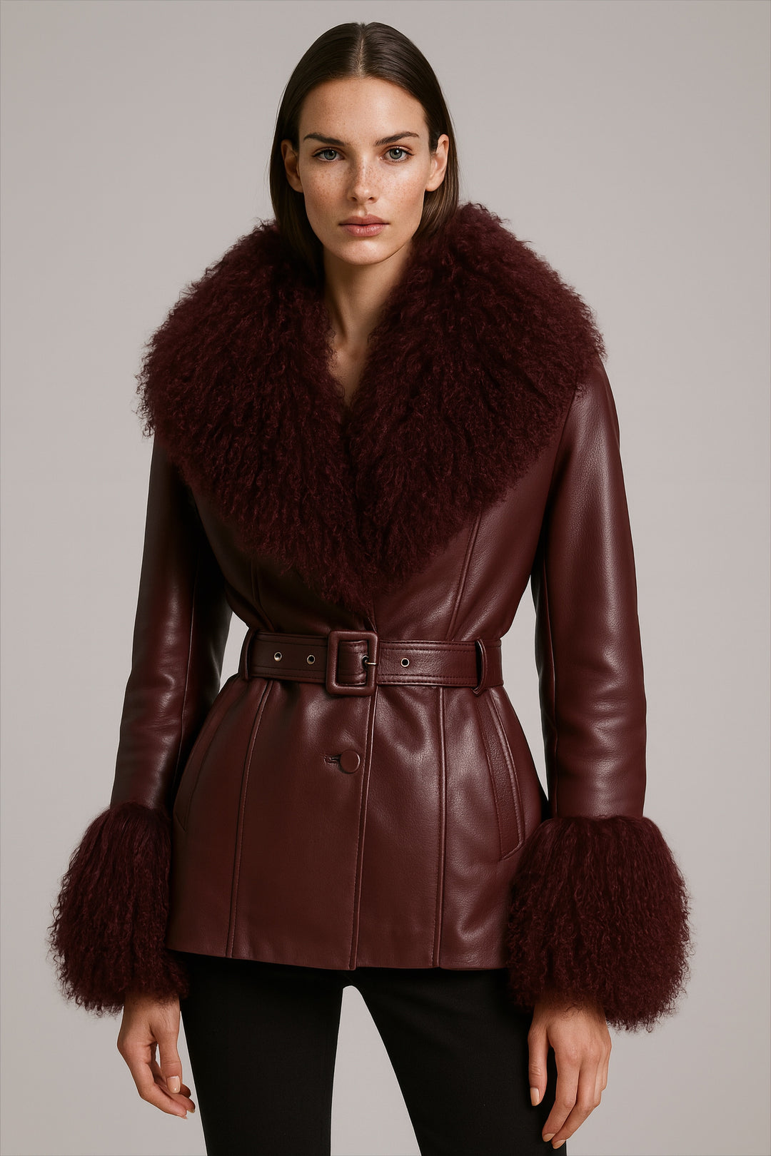 Giacca Pegghy Borgogna in Mongolia