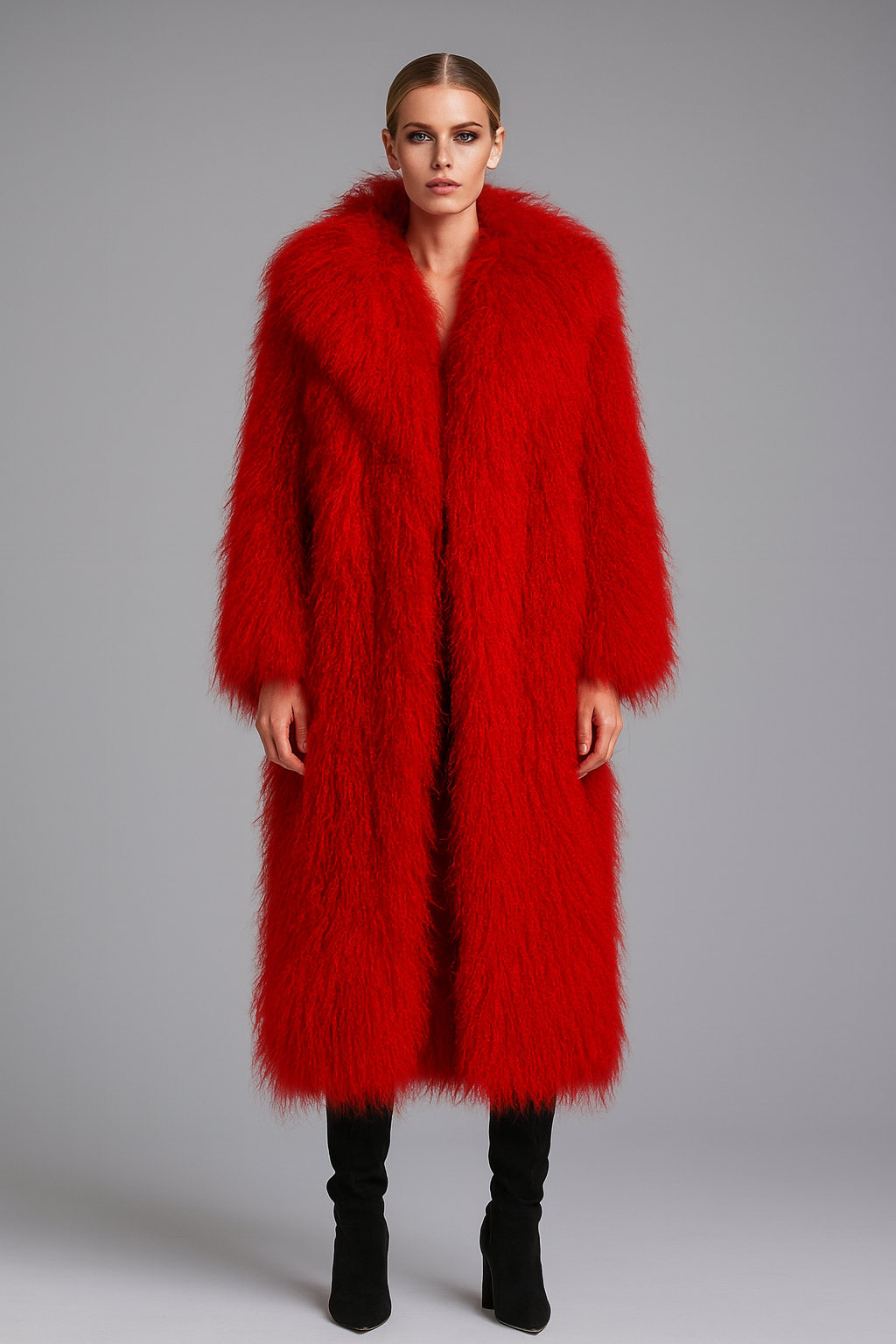 Cappotto Rouselin Rosso in Mongolia