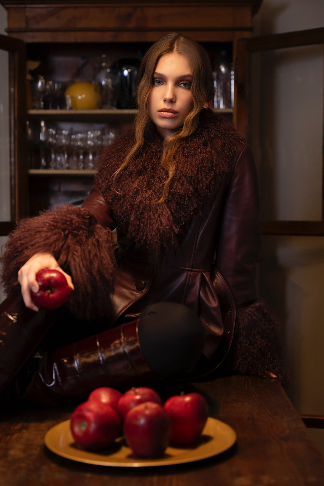 Giacca Pegghy Borgogna in Mongolia