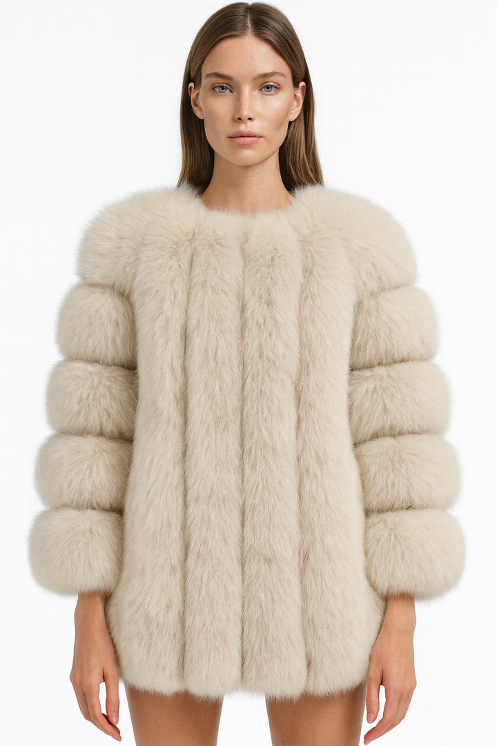 Giacca Paris ivory in Pelliccia di Volpe