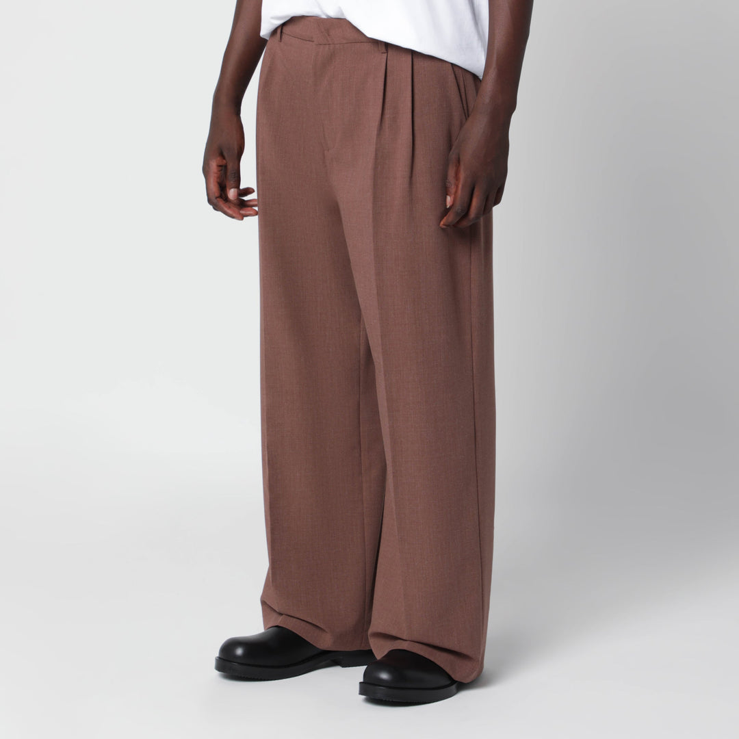 Thestroy Pantalón Inno Color Ladrillo En Mezcla De Lana