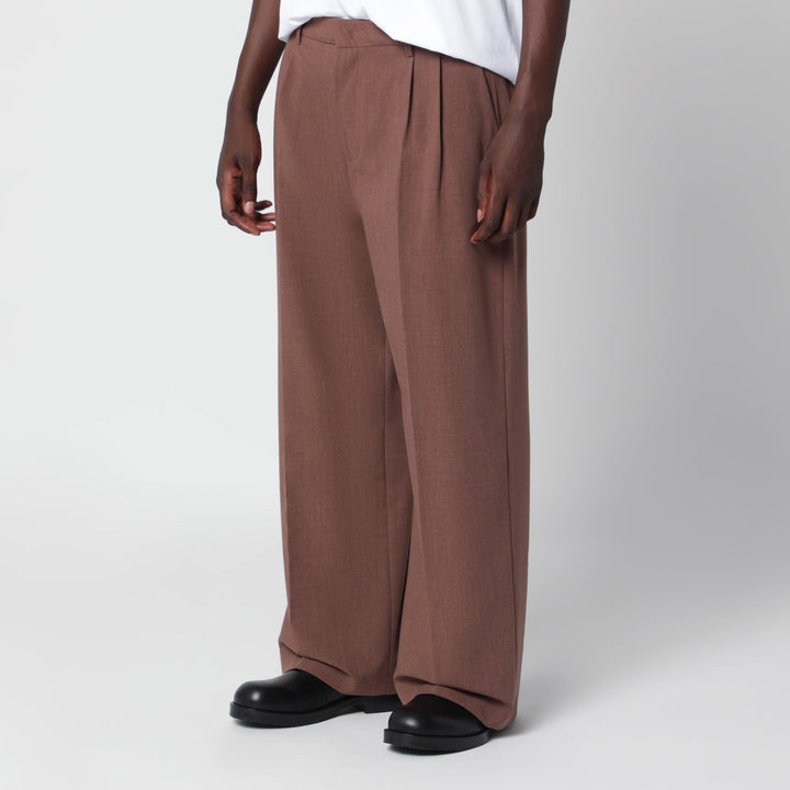 Thestroy Pantalón Inno Color Ladrillo En Mezcla De Lana