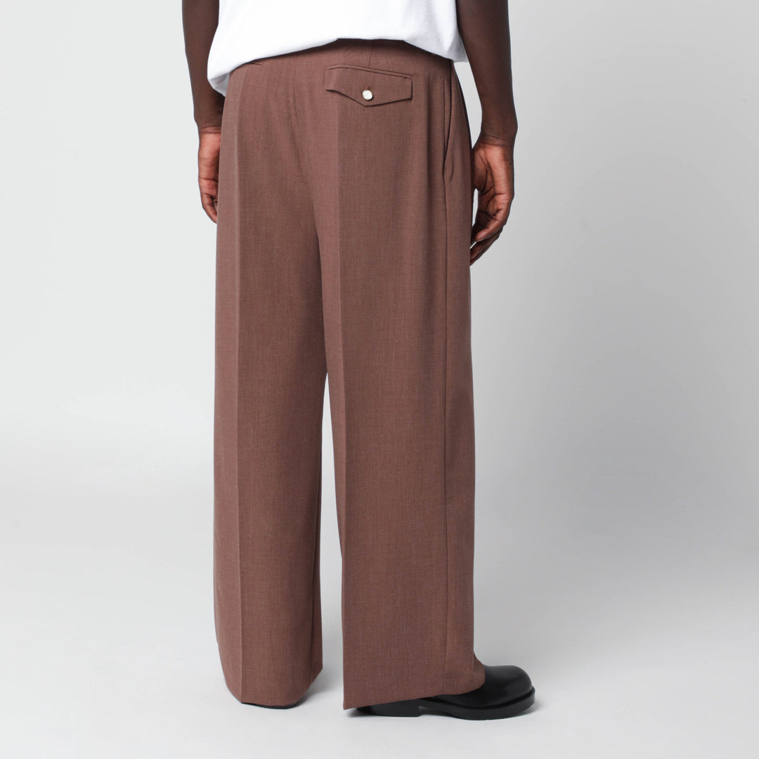 Thestroy Pantalón Inno Color Ladrillo En Mezcla De Lana