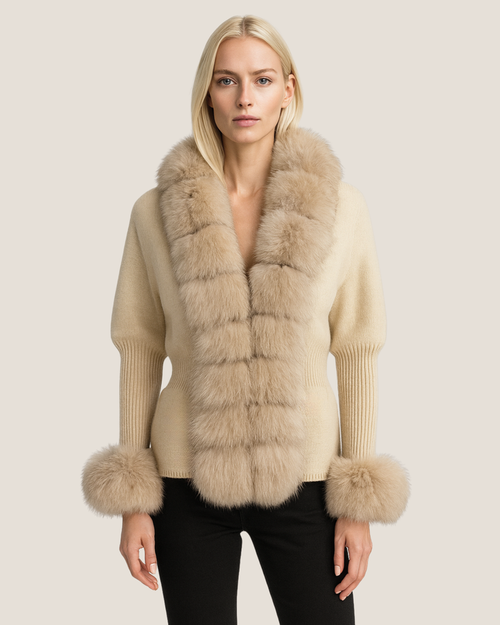 Giacca Andò Beige con Pelliccia