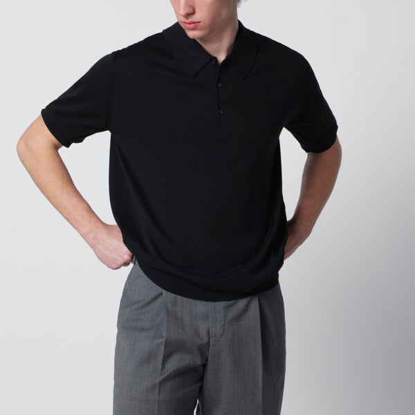 Isis Black Cotton Polo Shirt