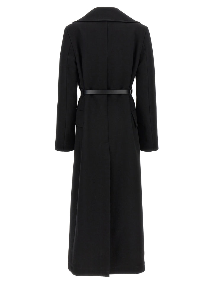 Jil Sander Double-Breasted Coat Trench e Impermeabili - Nero | 4db627b651a226aeb0699c06dba797b4663bc398