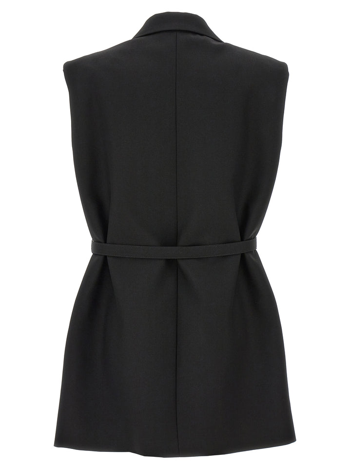 Jil Sander Belt Wool Vest Gilet - Nero | 9a17558786bbe5e14b3936680d14ba65737ec45a