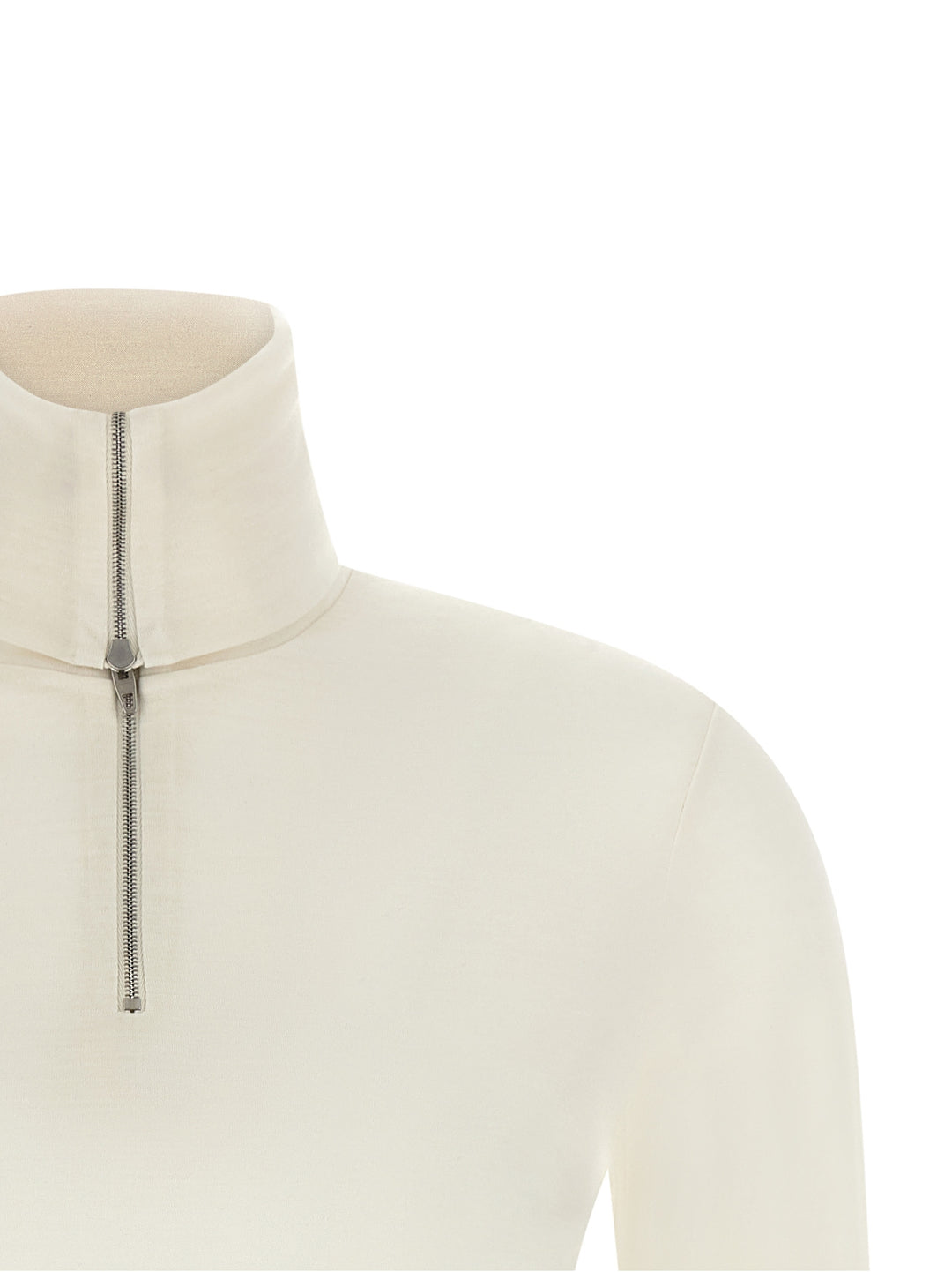 Jil Sander Half-Zip Sweater Maglioni - Bianco | 7c9bed3d1fa55c971717ae3ed0761c41c301f51f