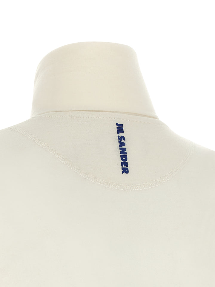 Jil Sander Half-Zip Sweater Maglioni - Bianco | 1837a81c81ee49bfd2acd3e227e2e33fe7ad3990