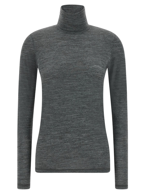 High Neck T Shirt Grigio