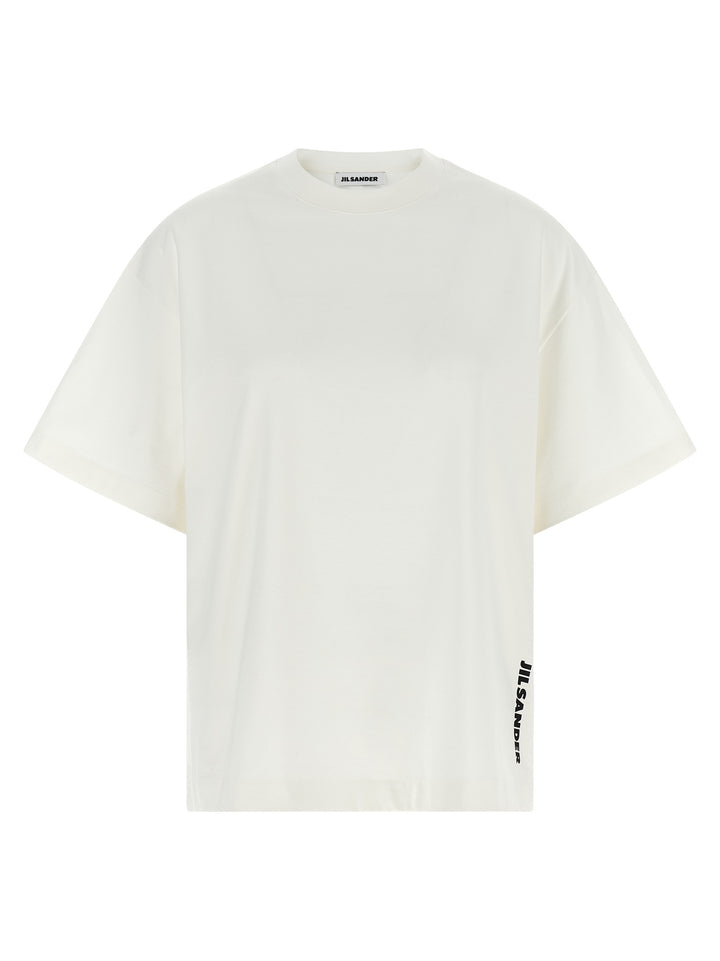 Jil Sander Logo T shirt - Bianco/Nero | 20da209800d076438fc3183b7664122c16117b72