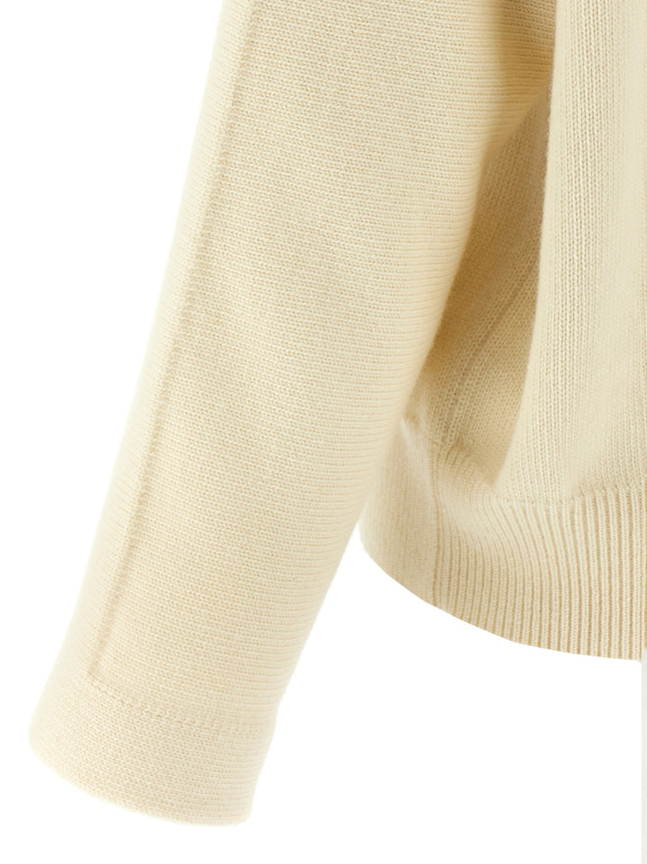 Jil Sander High Neck Sweater Maglioni - Bianco | cffa76ef0e6a63014899f59d61a89283d9023829