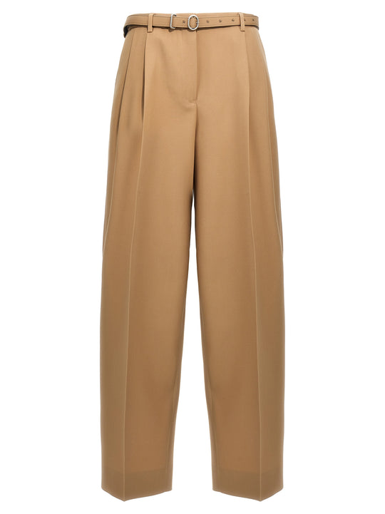 Gabardine Belt Pantaloni Beige