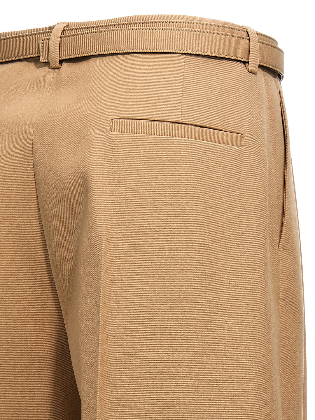 Jil Sander Gabardine Belt Pantaloni - Beige | a70bdeb690604a9f9b83c54fa35f7cd3c193bb6a