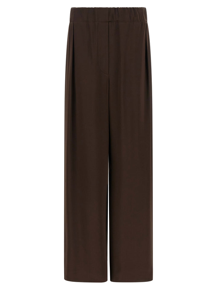 Jil Sander Fluid Viscose Pantaloni - Marrone | 4cd2291a039e0bbd14902ba8c5401b8b9ccef750