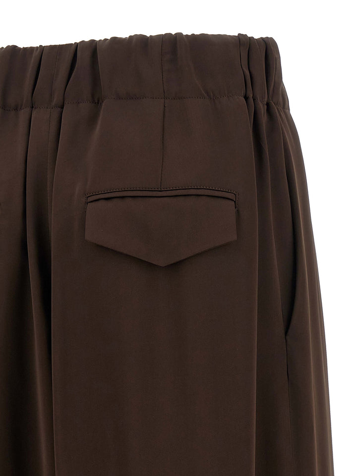 Jil Sander Fluid Viscose Pantaloni - Marrone | 5ede0acc1cc6d348432f7363b0a2613898adc386