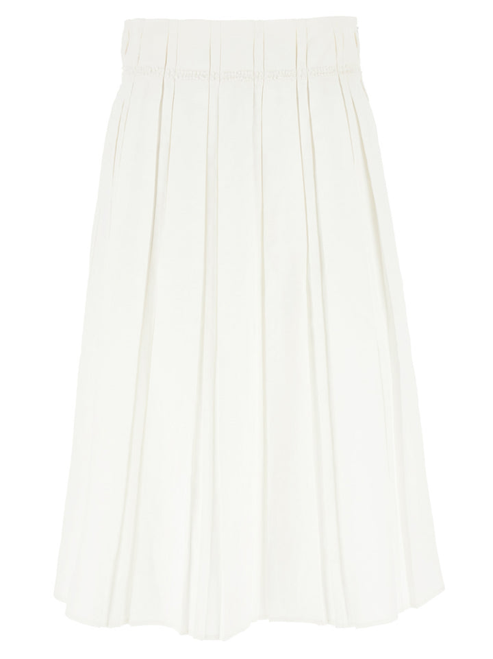 Jil Sander Midi Skirt Gonne - Bianco | 3044a6e6fc90c0374dc1173a7d6b3e96cd110285