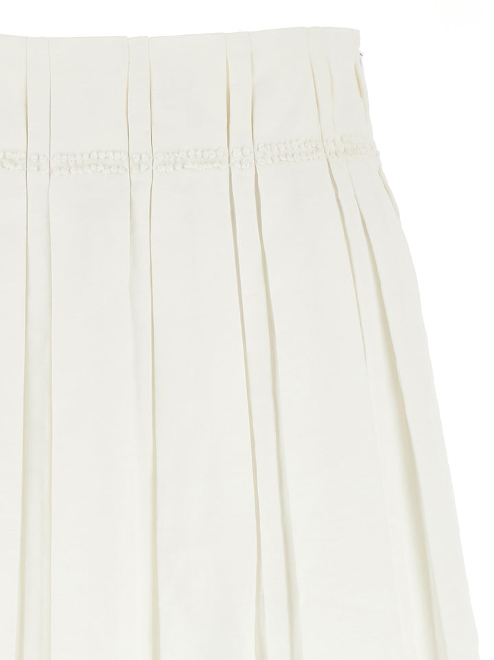 Jil Sander Midi Skirt Gonne - Bianco | cafbe7ef399b5175ff4a162f503cf19503071547