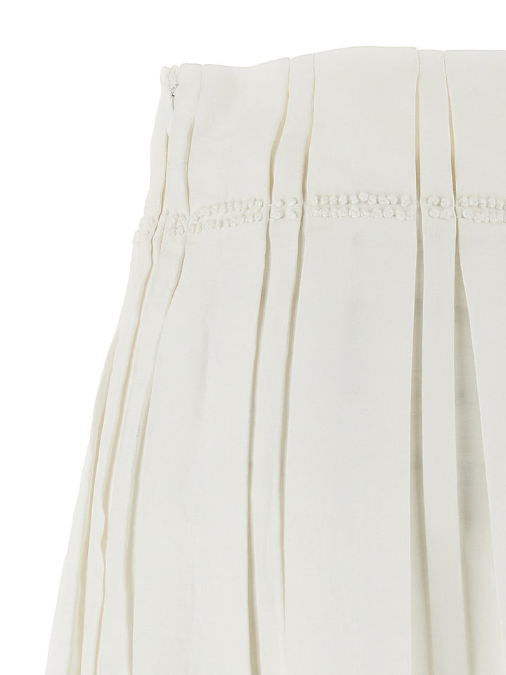 Jil Sander Midi Skirt Gonne - Bianco | 8204e8c8f75fcb13a6e5bd1865d9133cbac07f98
