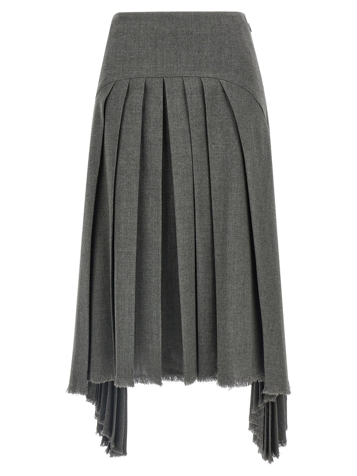 Jil Sander Pleated Skirt Gonne - Grigio | 35fd9c1792a7d3c5aa02c3b947413a51bdf60893