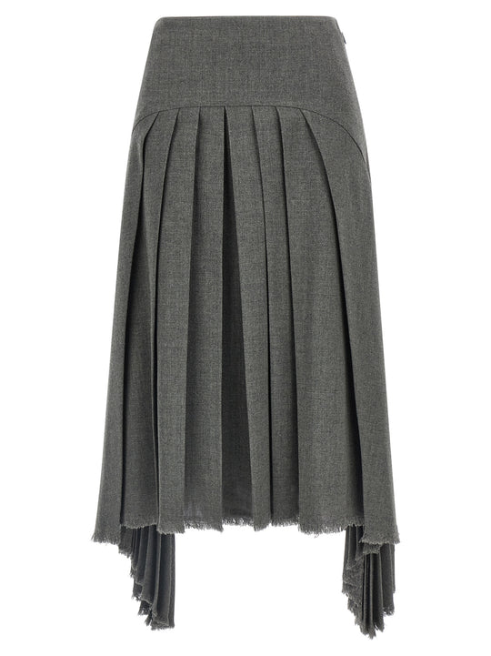 Pleated Skirt Gonne Grigio