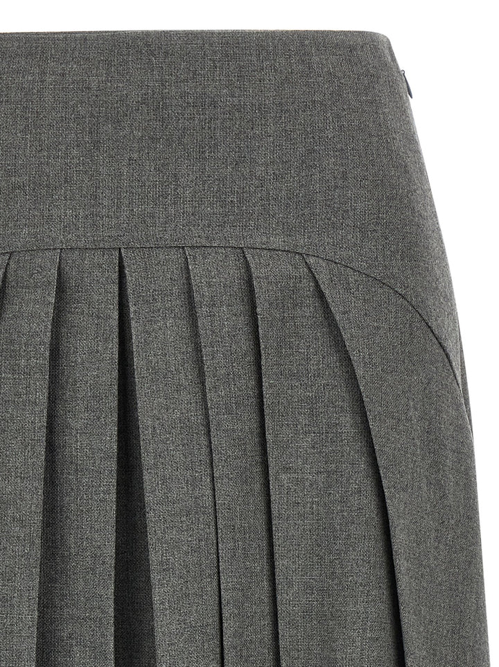 Jil Sander Pleated Skirt Gonne - Grigio | b4e89833959d996fc14e761aa073992675a59070
