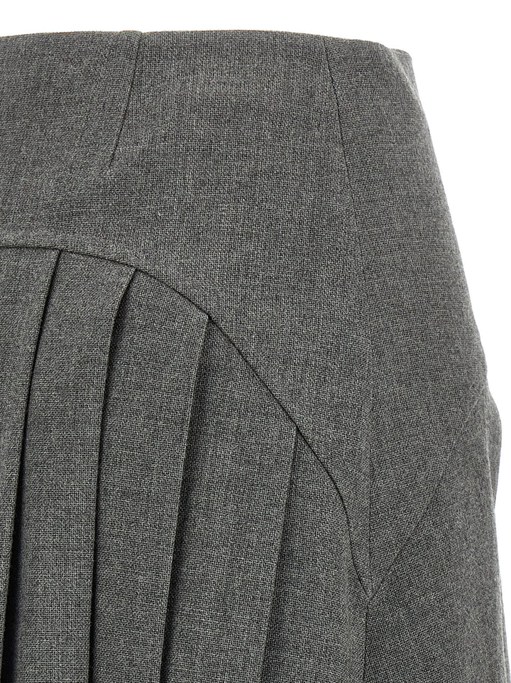 Jil Sander Pleated Skirt Gonne - Grigio | 18946529be5ec0bd1f6611aa5c89888fc226923c