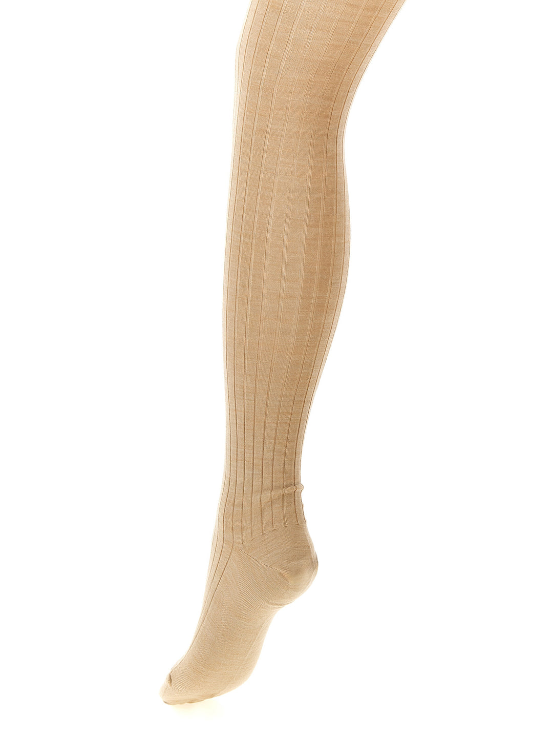 Jil Sander Ribbed Tights Calzini - Beige | f3e7abcb3ff1783acd111314443536e036b2ccba