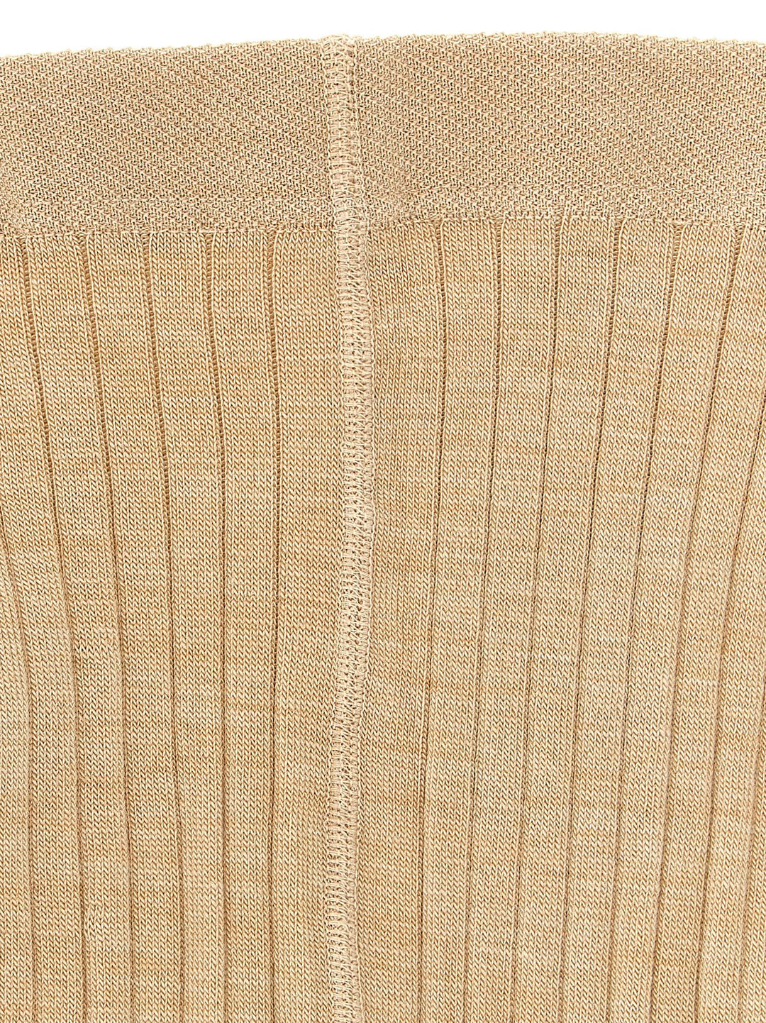 Jil Sander Ribbed Tights Calzini - Beige | 115d0ea094bc5ca78cb42c29a746c8caf1078fee