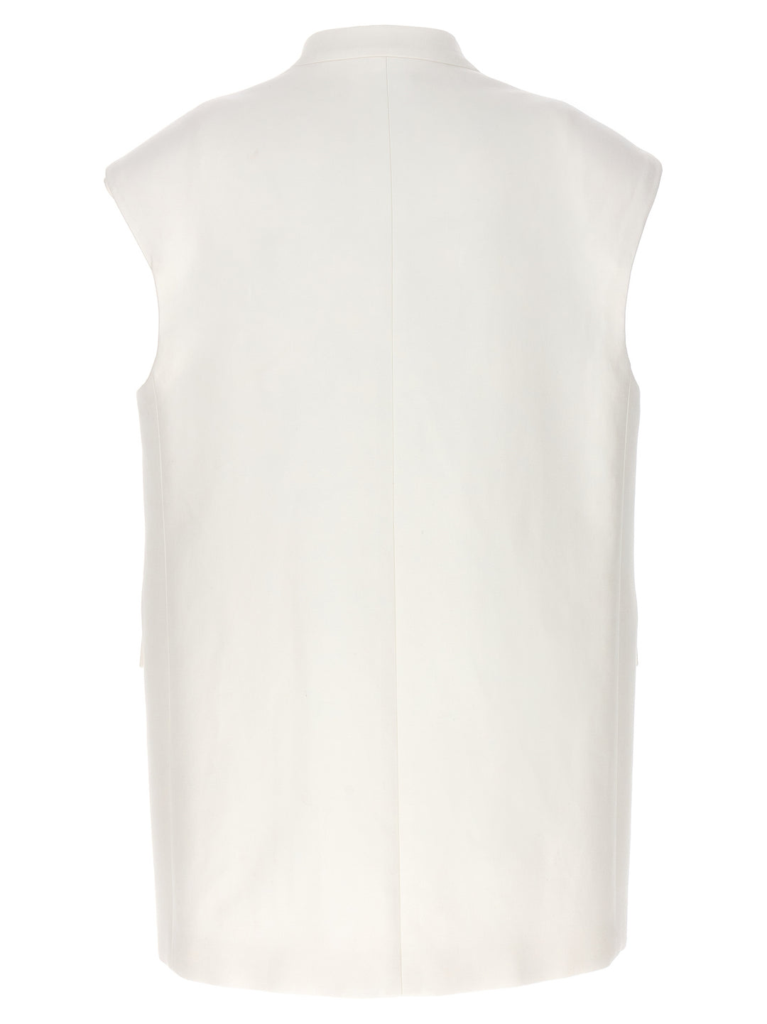 Jil Sander Oversize Tailored Vest Gilet - Bianco | c032fa1b40959995026583071abde63c31109f62