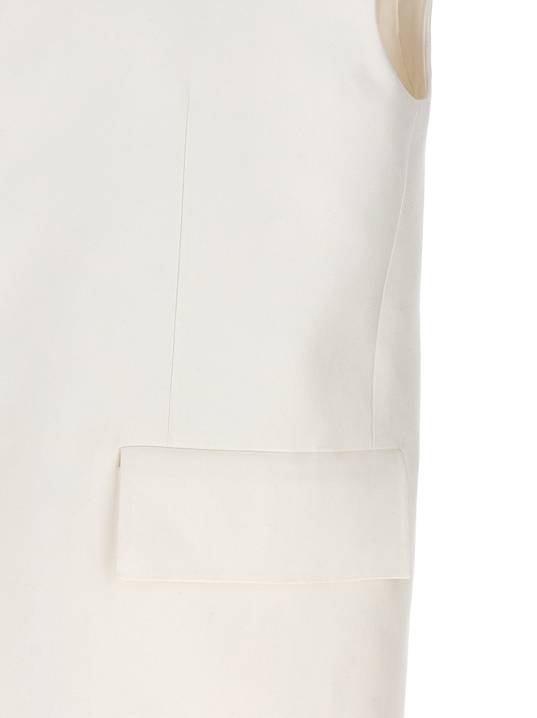 Jil Sander Oversize Tailored Vest Gilet - Bianco | 464d3a6c3db9d441a539b0985be234678c92850e