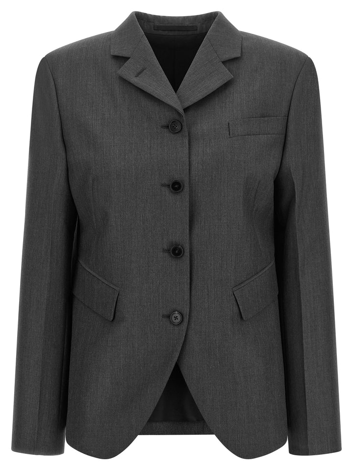 Jil Sander Single-Breasted Blazer BlazerS - Grigio | 884e65921ea74bc196855241ba182b04473af560