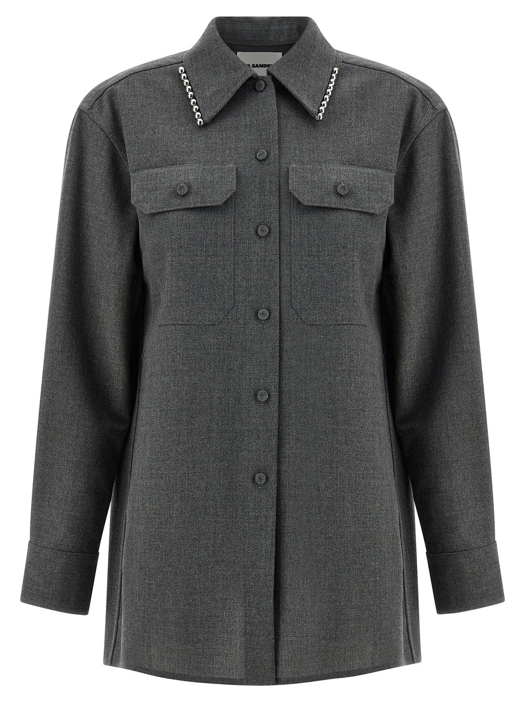 Jil Sander Canvas Shirt Camicie - Grigio | 1976f6aefc86c9bc2a7b6863dfcf156a68bd4d81