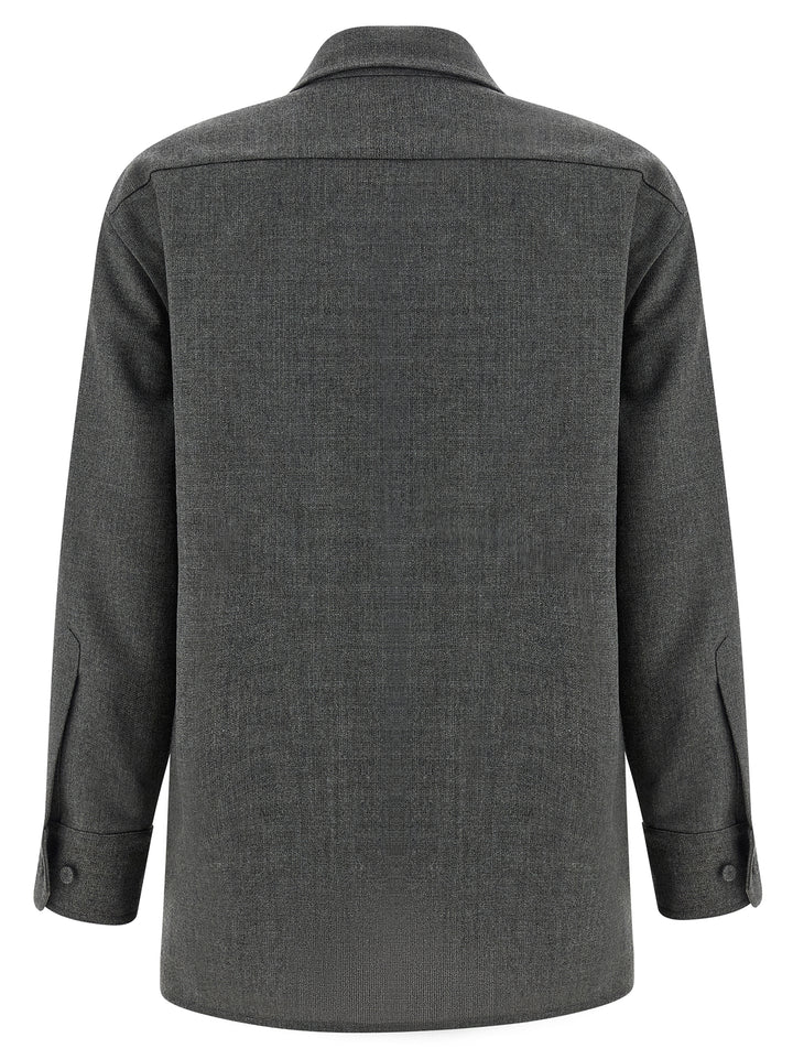 Jil Sander Canvas Shirt Camicie - Grigio | 651ff365f73d956d4b32e6e0b13fd6e340cc0103
