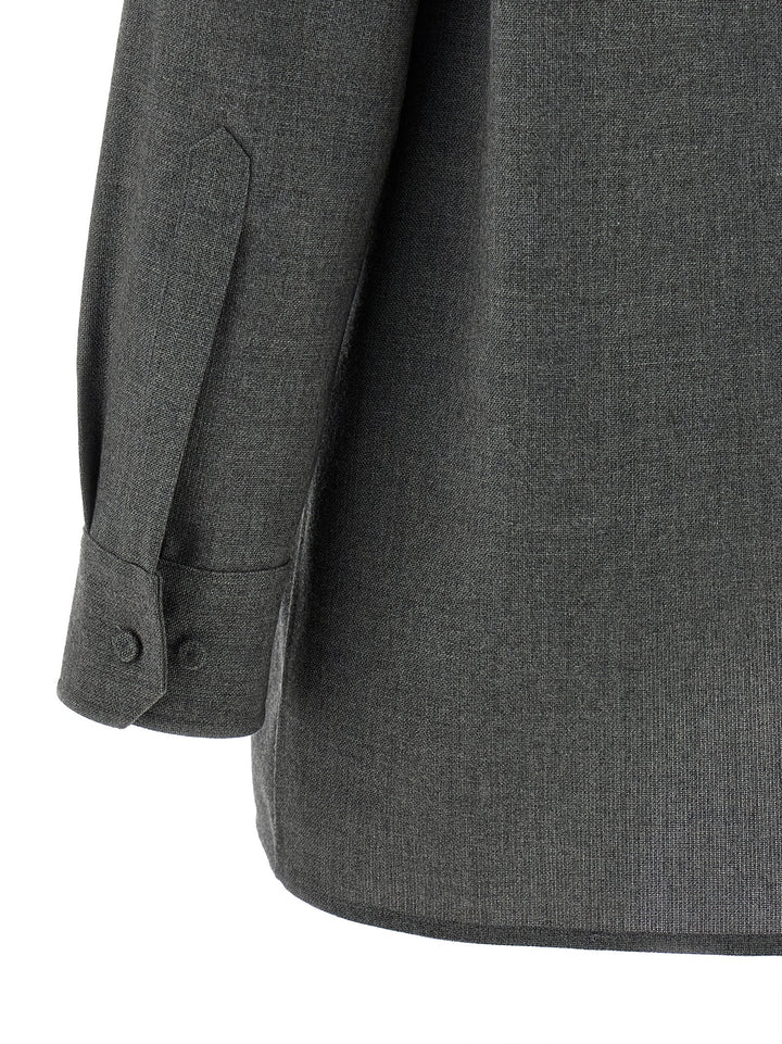 Jil Sander Canvas Shirt Camicie - Grigio | 34c03cfc5d07cdd9ab839f0cfdb476beb5660890