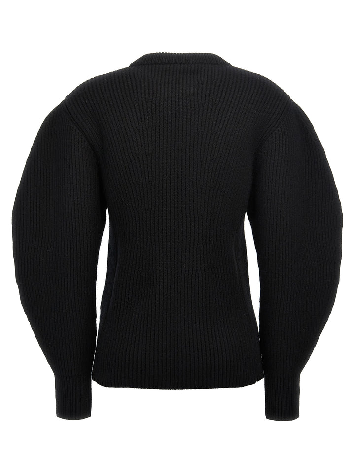 Jil Sander Ribbed Sweater Maglioni - Nero | 97d9b366c6f83837af8b51a3c341f22b90523e02