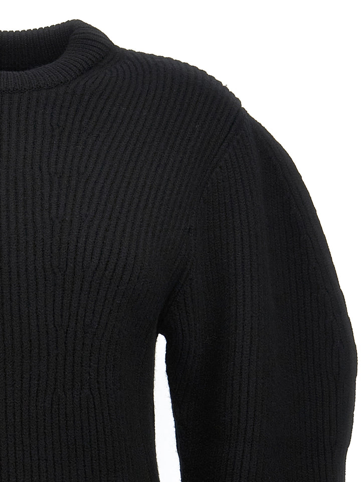 Jil Sander Ribbed Sweater Maglioni - Nero | 62bb8a4fdf4380a6dfdb7d1cb9daa7a4cb21d6fd