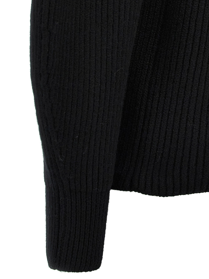 Jil Sander Ribbed Sweater Maglioni - Nero | 49449d26132ce0baf2d72ae392838bdd38af1115