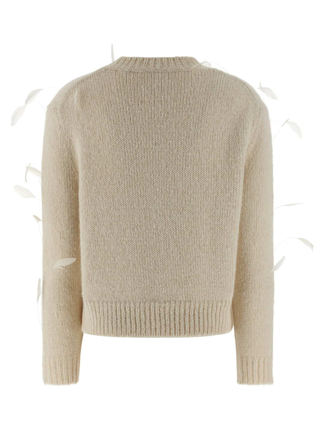Jil Sander Feather Sweater Maglioni - Bianco | 27b247b02d4ad64d7b7ea8d206bfb341e6803936