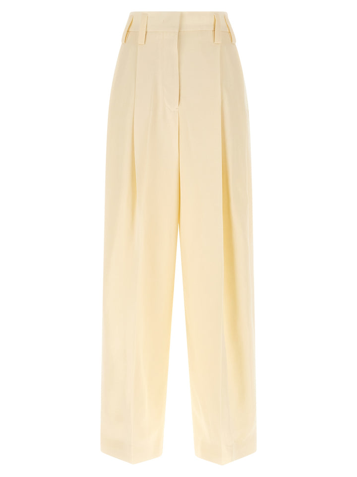 Jil Sander Loose Leg Pantaloni - Bianco | e686507b2b23dcab41a21368e4055fd6a34b93b0