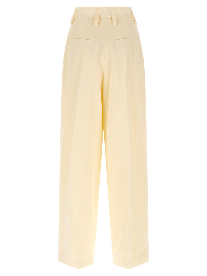 Jil Sander Loose Leg Pantaloni - Bianco | b5ab7177ac322431d468066d2971102e7b98fd44